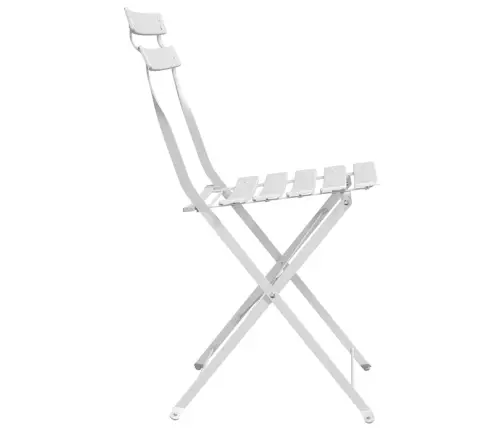 Salokāmie Dārza Krēsli 2 Gab. Baltā Tēraudā Vidaxl