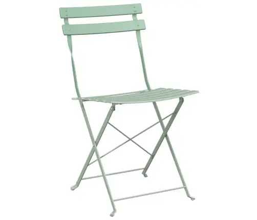 Sodo Sulankstoma Kėdė 2 Pcs Žalia 42 X 46 X 82Cm Plienas