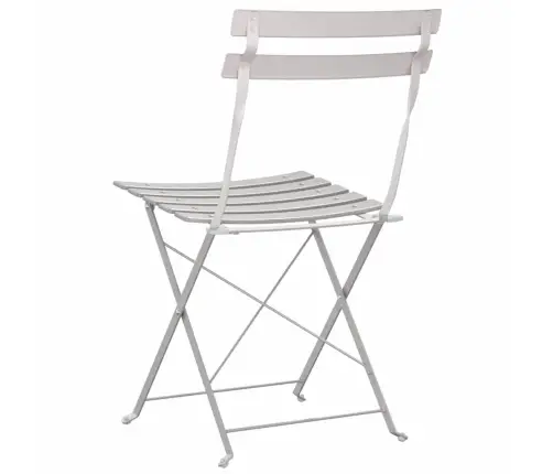 Salokāmie Dārza Krēsli 2 Gabali Bēšā Krāsā, No Tērauda Vidaxl