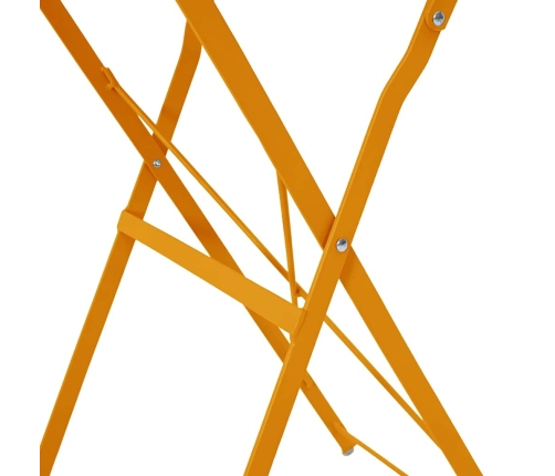 Salokāms Bistro Galds Sinepju Dzeltenā Ø50X71 Cm Pulverkrāsots Tērauds Vidaxl