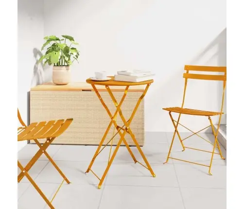 Bistro Stalas Garstyčių Ø50X71 Cm Miltelinis Plienas