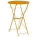 Salokāms Bistro Galds Sinepju Dzeltenā Ø50X71 Cm Pulverkrāsots Tērauds Vidaxl