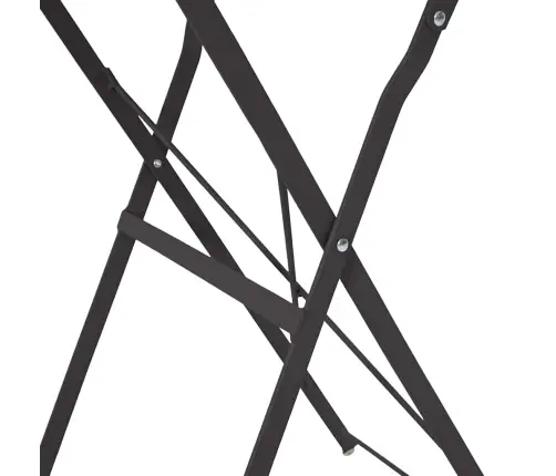 Salokāms Bistro Galds Antracīts Ø50X71 Cm Pulvera Pārklāta Tērauda Vidaxl