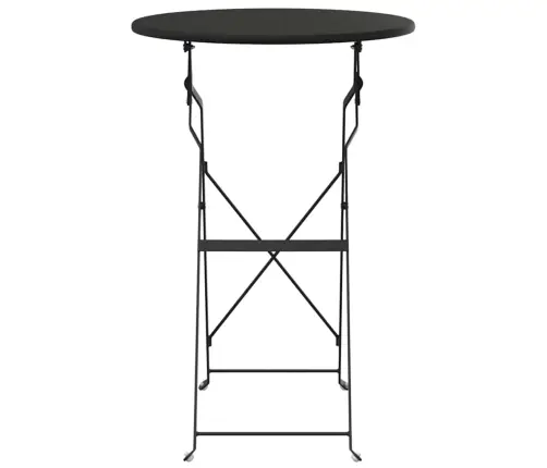 Salokāms Bistro Galds Antracīts Ø50X71 Cm Pulvera Pārklāta Tērauda Vidaxl