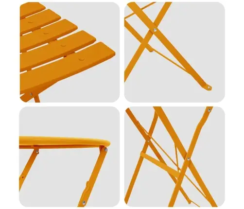 Kokkupandav Bistroo Komplekt 3 Pcs Sinepikollane Teras