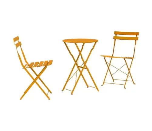 Kokkupandav Bistroo Komplekt 3 Pcs Sinepikollane Teras