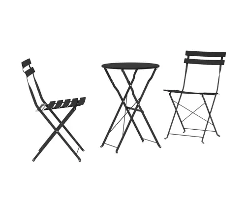 Sulankstomas Bistro Rinkinys 3 Pcs Antracitas Plienas