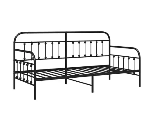 Gultas Rāmis Melns 100X190 Cm Tērauds Vidaxl