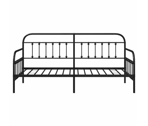 Gultas Rāmis Melns 100X190 Cm Tērauds Vidaxl