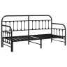 Dienos Lovos Rėmas Su Galvūgalio Juoda 80 X 200 Cm Plienas