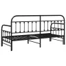 Dienos Lovos Rėmas Su Galvūgalio Juoda 80 X 200 Cm Plienas