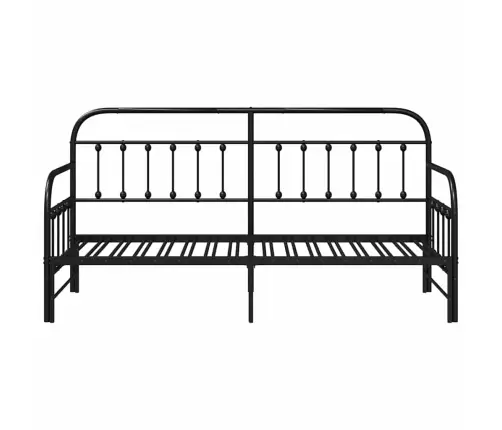 Dienos Lovos Rėmas Su Galvūgalio Juoda 80 X 200 Cm Plienas