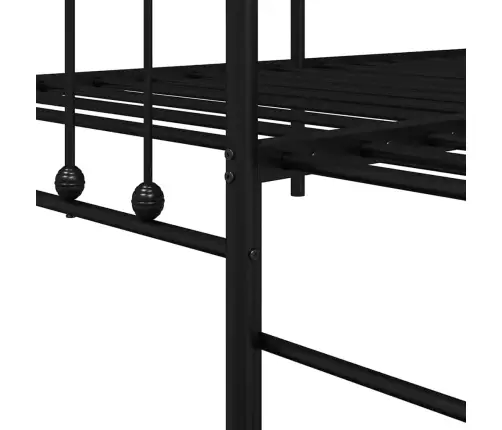 Dīvāna Gulta Ar Atsperu Melnā Krāsā 100X200 Cm No Tērauda Vidaxl