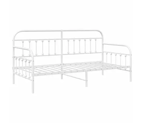Gultas Rāmīša Balts 100X190 Cm Tērauds Vidaxl