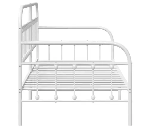 Gultas Rāmīša Balts 100X190 Cm Tērauds Vidaxl