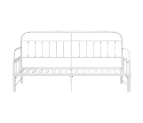 Voodiraam Valge 75 X 190 Cm Pulbervärvitud Teras