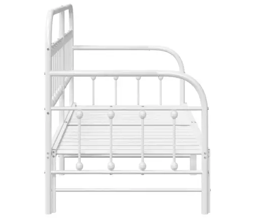 Voodiraam Valge 75 X 190 Cm Pulbervärvitud Teras