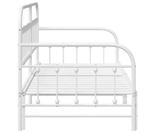 Dienos Lovos Rėmas Su Galvūgalio Balta 90 X 190 Cm Plienas