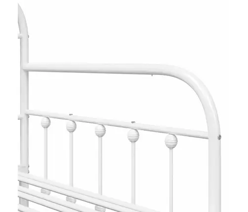 Voodiraam Valge 100 X 190 Cm Pulbervärvitud Teras