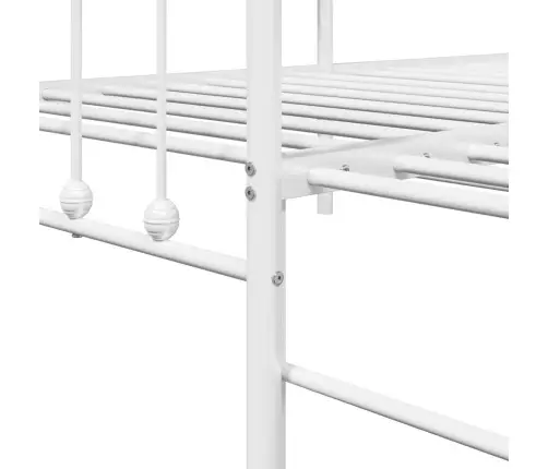 Voodiraam Valge 100 X 190 Cm Pulbervärvitud Teras