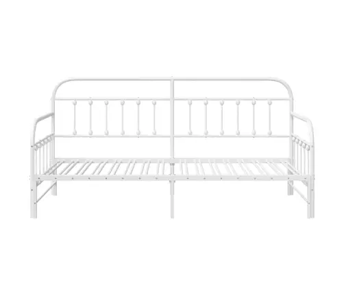 Voodiraam Valge 100 X 190 Cm Pulbervärvitud Teras