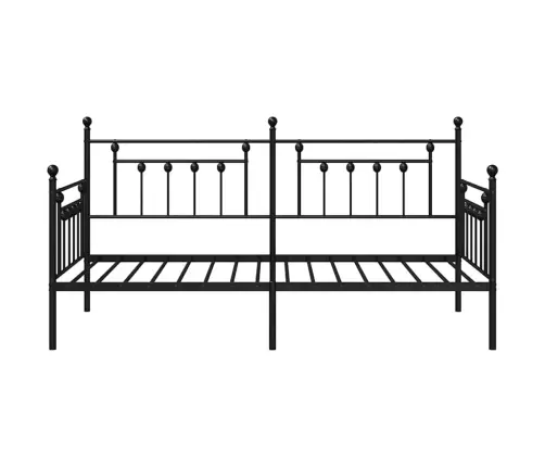 Gultas Rāmis Melns 100X190 Cm Tērauds Vidaxl