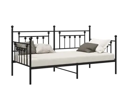 Gultas Rāmis Melns 100X190 Cm Tērauds Vidaxl