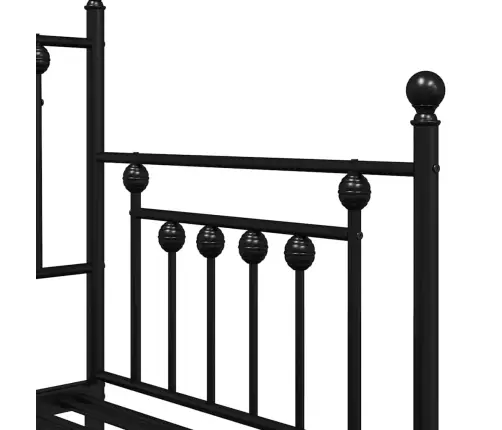 Dienas Gulta Ar Izvelkamo Gultu Melna 75X190 Cm Tērauds Vidaxl