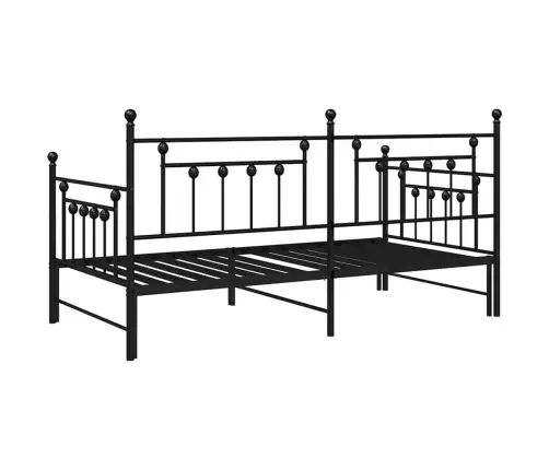 Dienos Lovos Rėmas Juoda 90 X 200 Cm Plienas