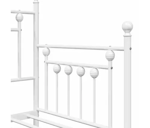 Dienos Lovos Rėmas Su Galvūgalio Balta 80 X 200 Cm Plienas