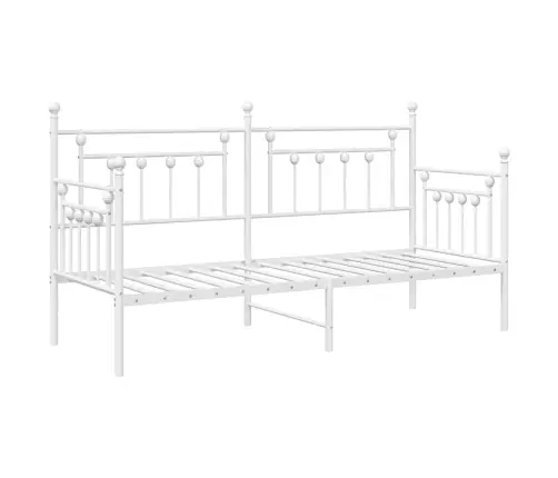 Dienos Lovos Rėmas Su Galvūgalio Balta 80 X 200 Cm Plienas
