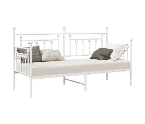 Dienos Lovos Rėmas Su Galvūgalio Balta 80 X 200 Cm Plienas