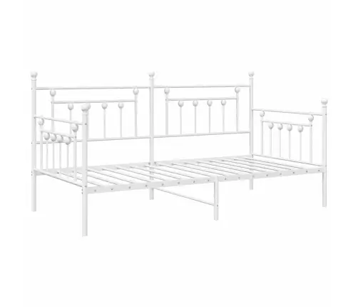 Gultas Rāmis Balts 100X190 Cm Tērauds Vidaxl