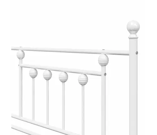 Dienas Gultas Rāmis Balts 107X203 Cm Tērauds Vidaxl