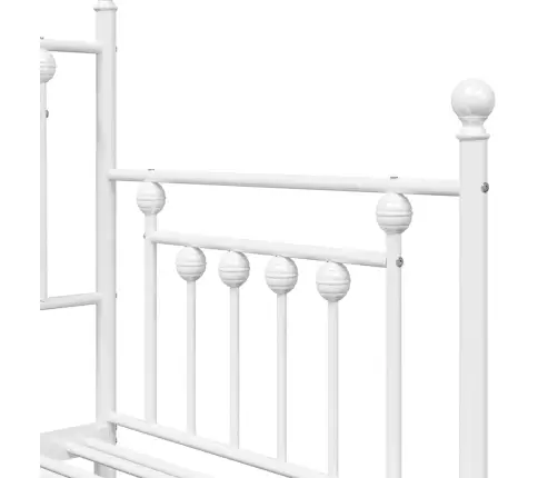 Dienos Lovos Rėmas Su Galvūgalio Balta 75 X 190 Cm Plienas