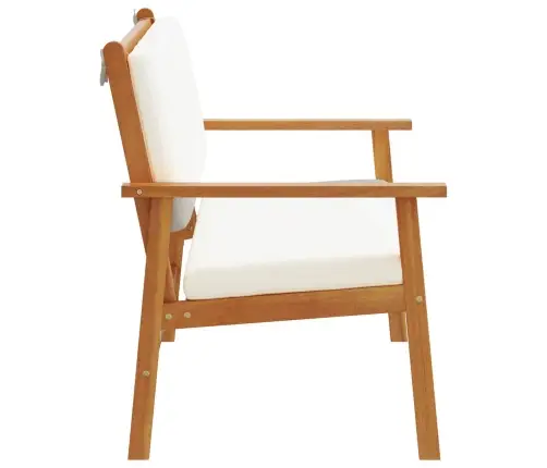 Sodo Suolas Su Pagalve Kreminė Balta Kietos Akacijos Mediena