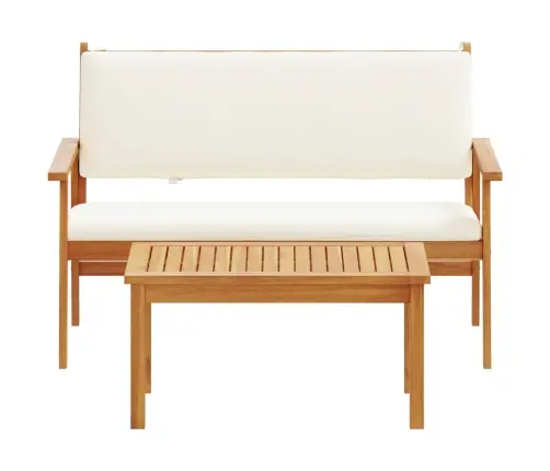 Aia Diivanikomplekt Padjaga 2 Pcs Kreemvalge Tugev Akatsiapuu