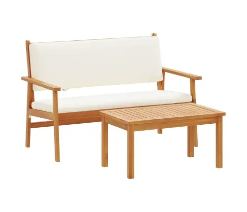 Aia Diivanikomplekt Padjaga 2 Pcs Kreemvalge Tugev Akatsiapuu