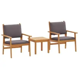 Dārza Dīvānu Komplekts Ar Spilvenu 3 Pcs Brūna 45 X 45 X 38Cm Vidaxl