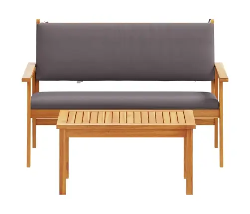 4 Daļu Dārza Dīvānu Komplekts Ar Spilveniem No Solidā Akācijas Koka Vidaxl