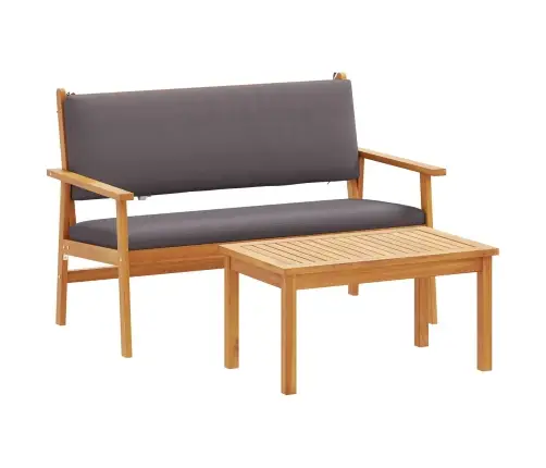 4 Daļu Dārza Dīvānu Komplekts Ar Spilveniem No Solidā Akācijas Koka Vidaxl