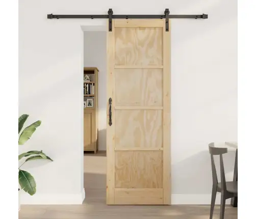 Slankios Durys Natūrali Ir Juoda 73,5 X 211 Cm