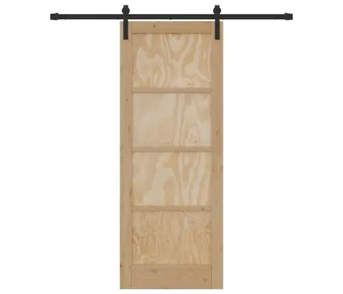 Liuguks Naturaalne Ja Must 78 X 202 Cm Tugev Männipuit Ja Teras