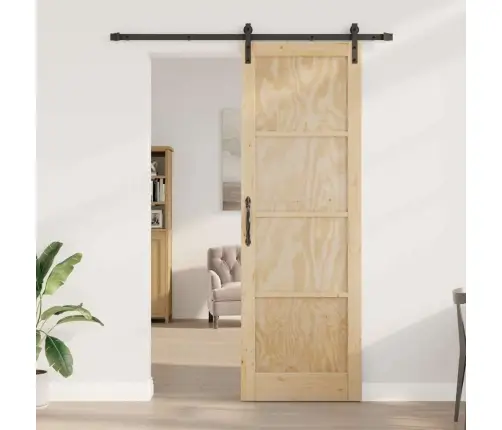 Bīdāmās Durvis Ar Montāžas Komplektu 78X232 Cm Masīvkoks Priede Vidaxl