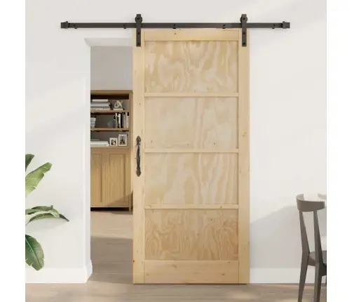 Slankios Durys Natūrali Ir Juoda 93 X 202 Cm