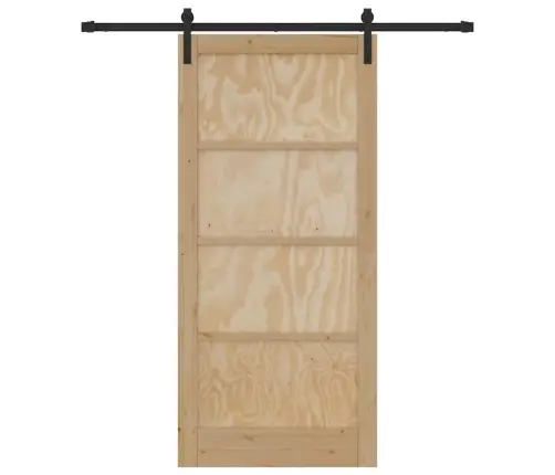 Slankios Durys Natūrali Ir Juoda 93 X 202 Cm