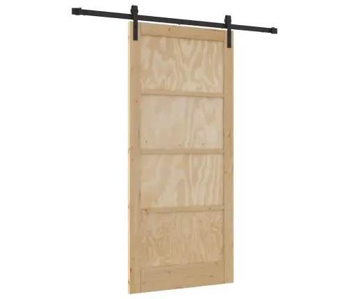 Slankios Durys Natūrali Ir Juoda 93 X 202 Cm