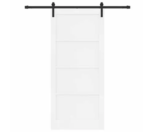 Libisev Uks Valge Ja Must 93 X 211 Cm Tahke Mänd