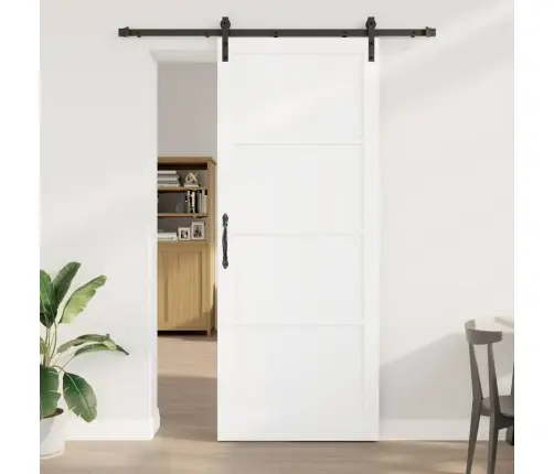 Libisev Uks Valge Ja Must 93 X 232 Cm Tahke Mänd