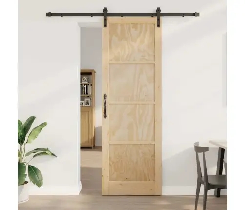 Liuguks Naturaalne Ja Must 78 X 232 Cm Tugev Männipuit Ja Teras